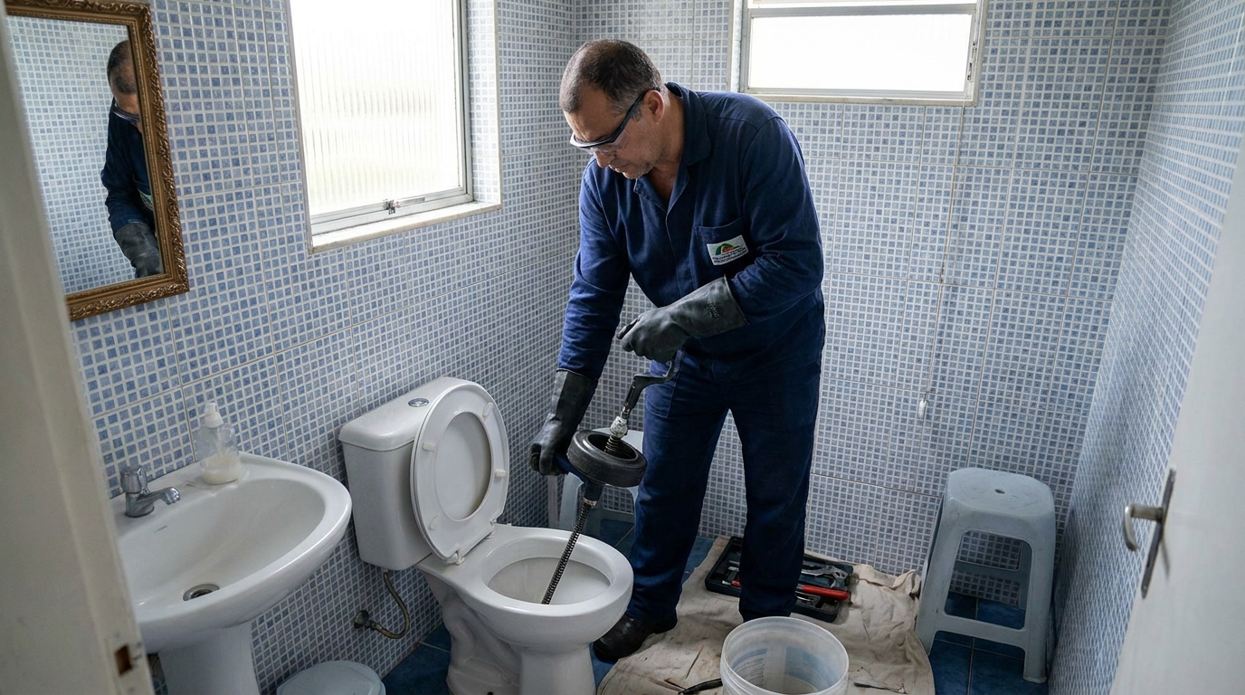Desentupimento de vaso profissional em Fortaleza‑CE