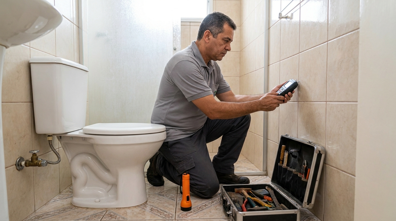Técnico de caça vazamento com detector em Fortaleza‑CE